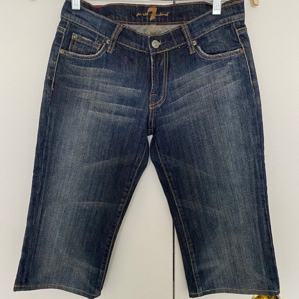 7 For All Mankind Cropped Bermuda Shorts Size 27